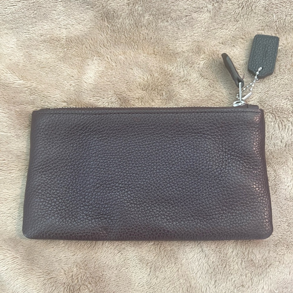Coach Burgundy Leather coin purse
